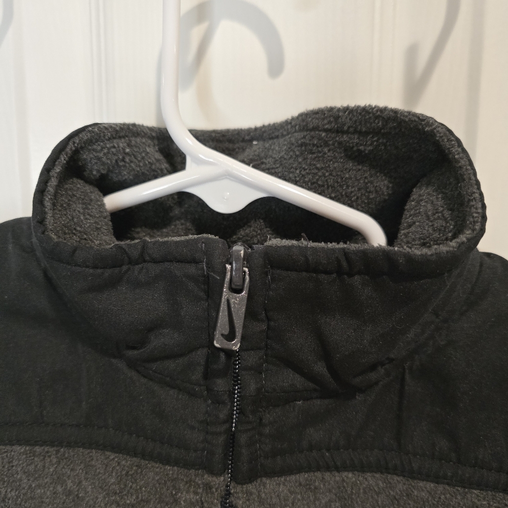 Nike Kids Gray and Black Fleece Jacket - Picture 6 of 7